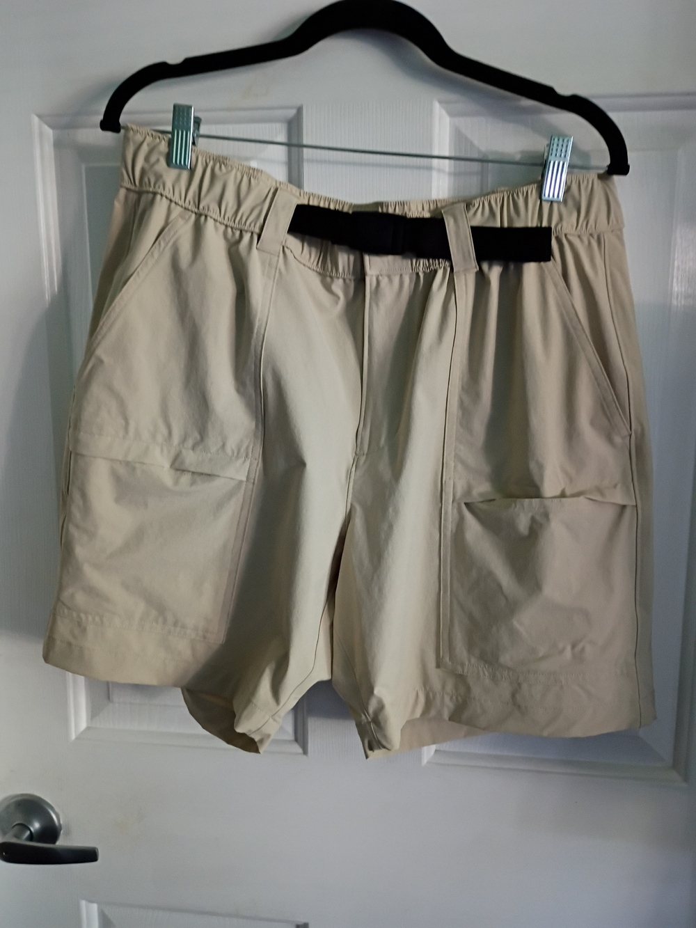 Sonoma Beige Athletic Shorts with Black Belt